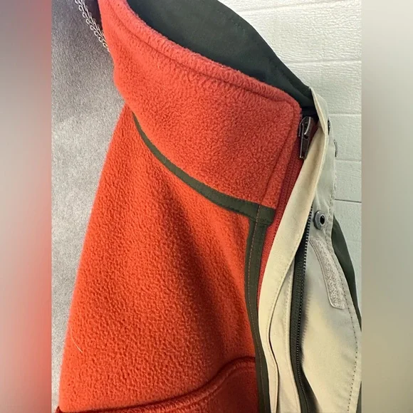 L L Bean Olive Green detachable fleece lined Men’s jacket 0BCY9 Sz 2XL - Picture 12 of 14